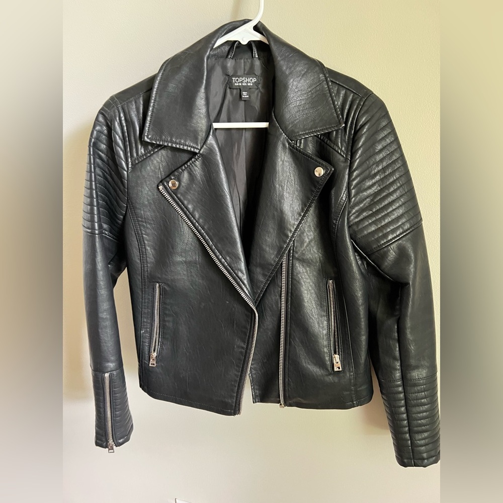 Topshop Faux Leather Jacket